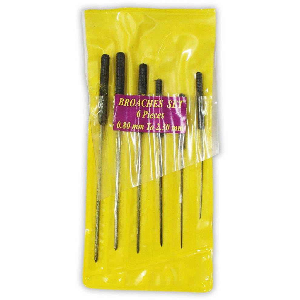 6 Piece Set of Precision Needle Reamers - TJ01-09145 - ToolUSA