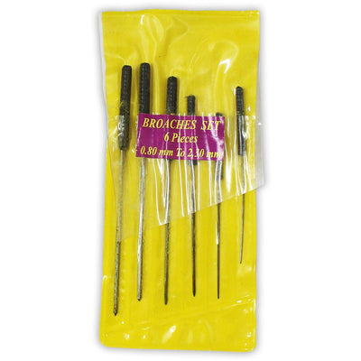 6 Piece Set of Precision Needle Reamers - TJ01-09145 - ToolUSA