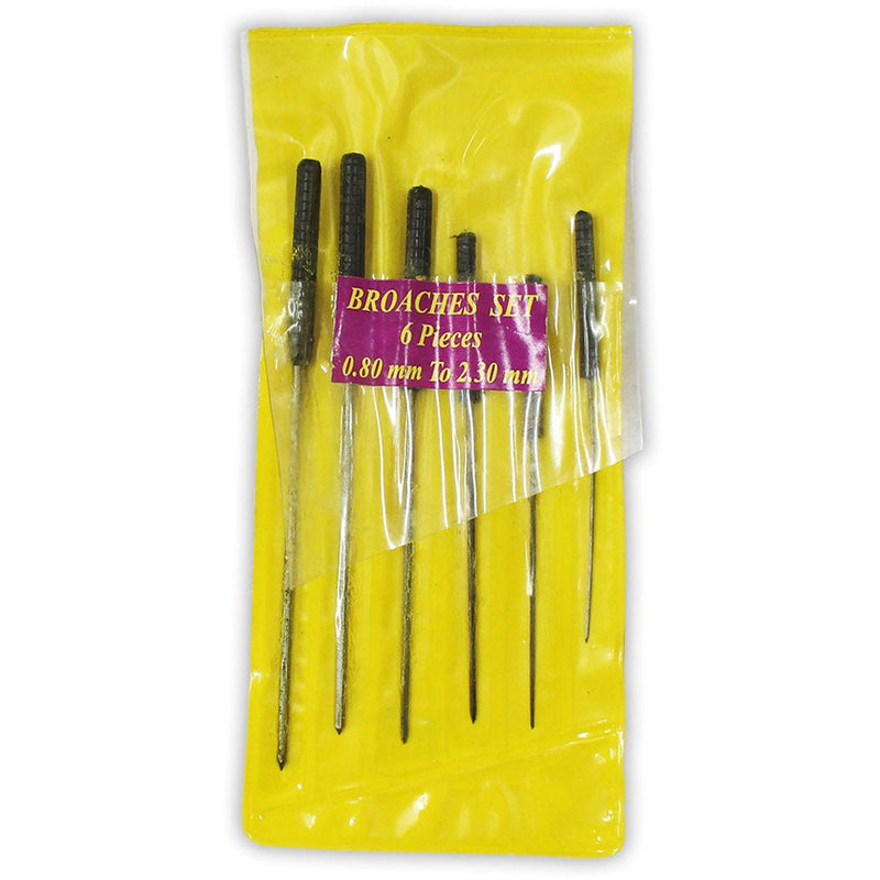 6 Piece Set of Precision Needle Reamers - TJ01-09145 - ToolUSA