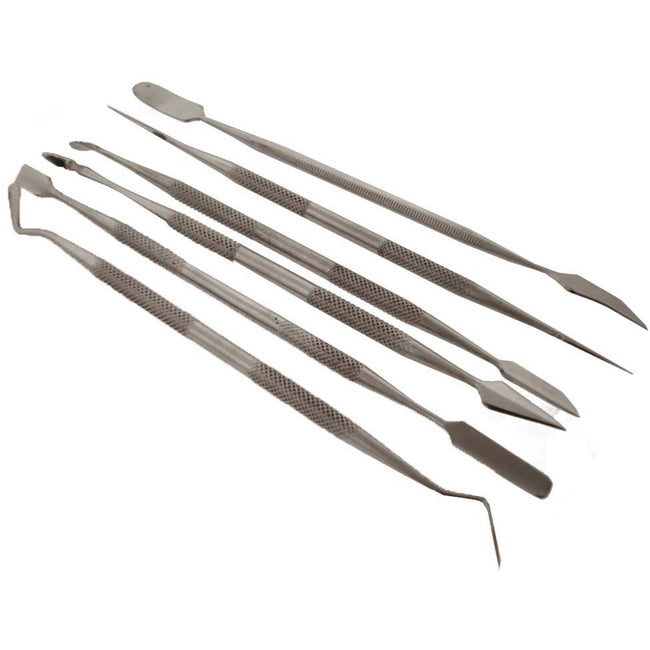 6 Piece Stainless Steel Double Ended Tool / Carver Set - D-09266 - ToolUSA