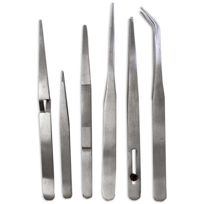 6 Piece Tweezer Set - S1-18643 - ToolUSA