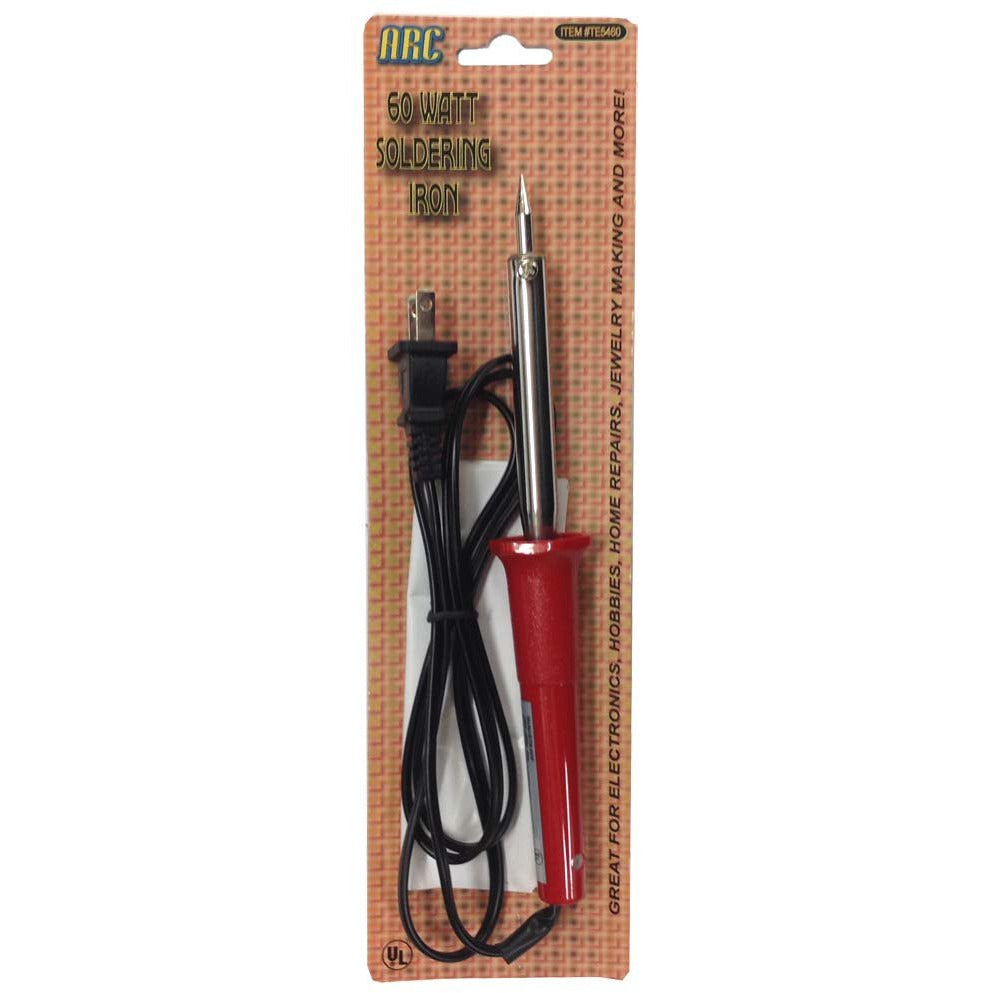 60 Watt, 110V, UL Approved Soldering Iron - 54" Cord & Convenient Metal Stand - CR-05460 - ToolUSA