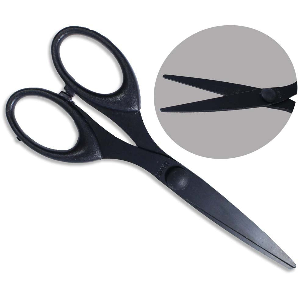 6.5 Inches Long Black Non-stick Scissors (Pack of: 2) - SC-18611-Z02 - ToolUSA