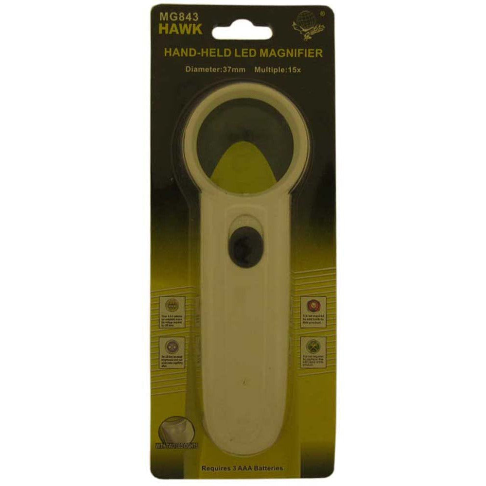 6x Hand-Held Magnifier, 2 LED Lights - CR-00843 - ToolUSA