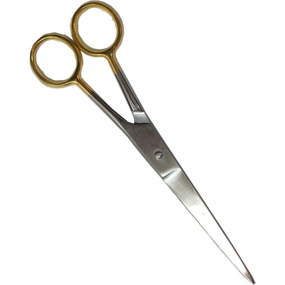 7-1/2 Inch Professional Style Barber Scissors With Brass Plated Handles - SC-74750 - ToolUSA