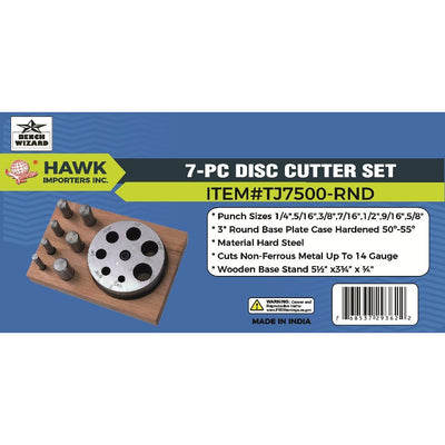 7 Pc Disc Cutter Set - TJ-29362 - ToolUSA