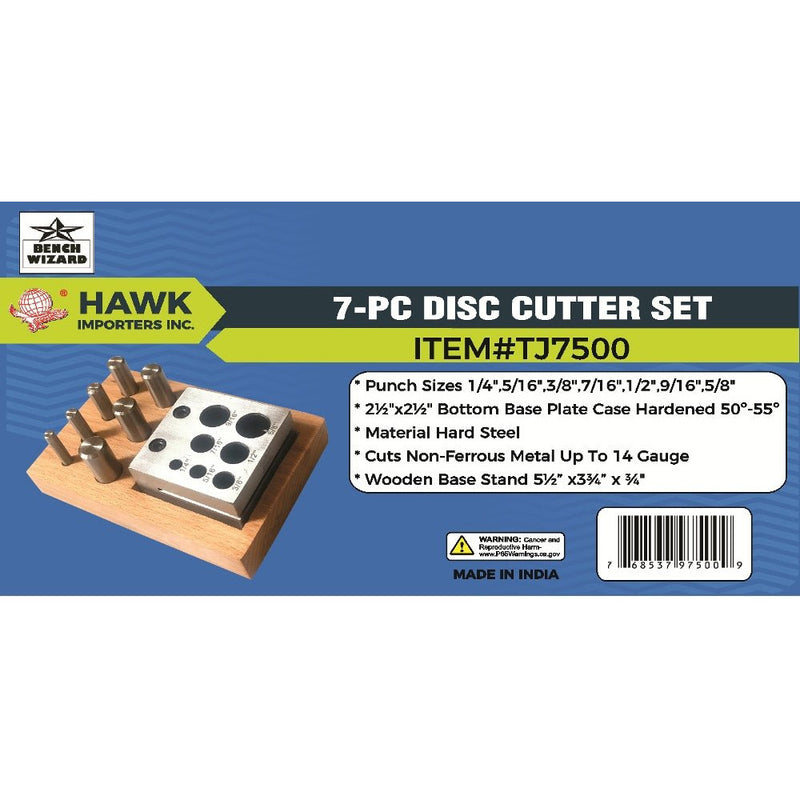 7 Piece Disc Cutter Set - TJ01-97500 - ToolUSA
