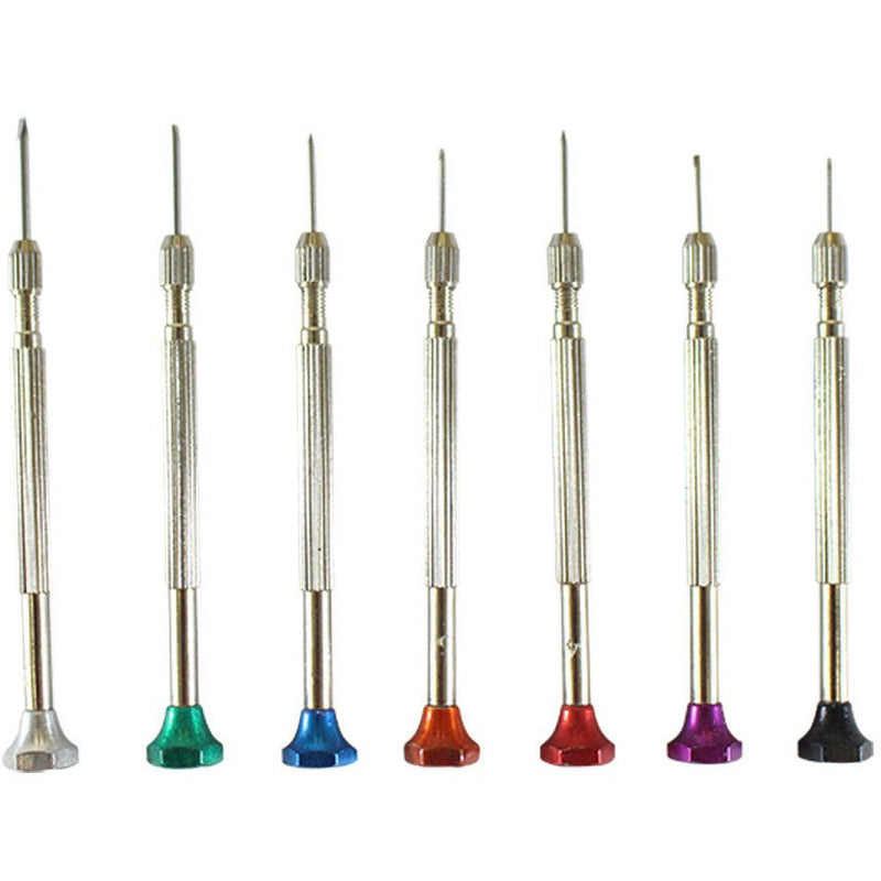 7 Piece Precision Sized Flat Head Screwdrivers - Color Coded Tops - PS-00520 - ToolUSA