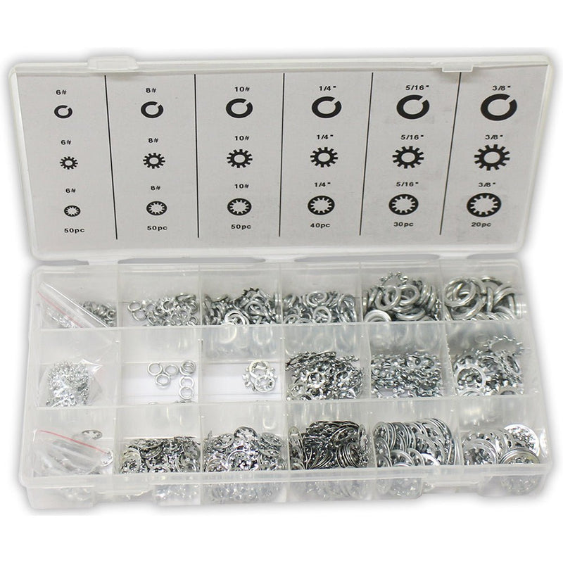 720 Piece Metal Washer Rings Assortment (Pack of: 1) - TX7720 - ToolUSA