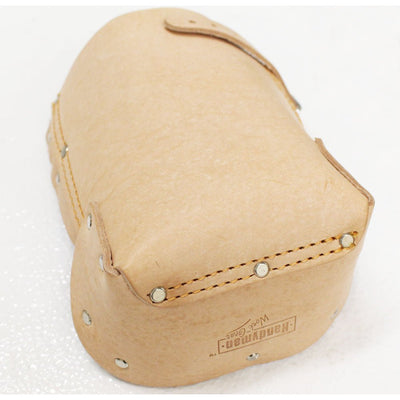 7.5" X 3.5" TAN LEATHER KNEE PADS WITH 12" ADJUSTABLE BUCKLED STRAPS - KP-29269 - ToolUSA