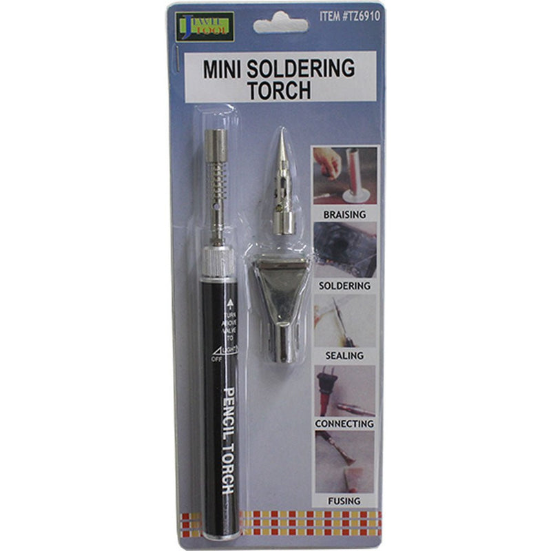 7.75" Mini Soldering Refillable Butane Torch to Solder, Seal, Connect, Braise, Or Fuse - CR-06910 - ToolUSA