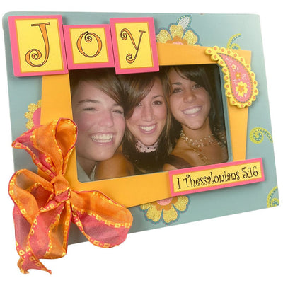 7x9 Inch Colorful Blue Picture Frame, Decorative Joy Design - HH-WF-10420 - ToolUSA