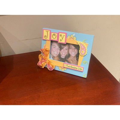 7x9 Inch Colorful Blue Picture Frame, Decorative Joy Design - HH-WF-10420 - ToolUSA