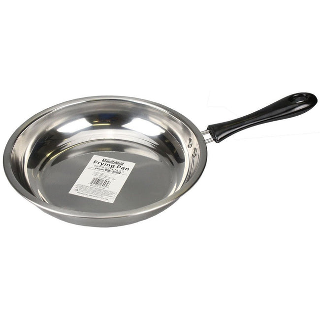 8-1/2 Inch Diameter Stainless Steel Frying Pan With Sturdy Plastic Handle - UFP-85-YDE - ToolUSA