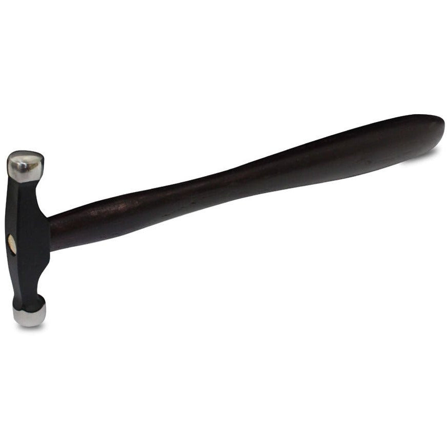 8-1/2 Inch Lightweight Jeweler's Texturing Hammer With Flat Side And Convex Stainless Steel Heads - PH601B - ToolUSA