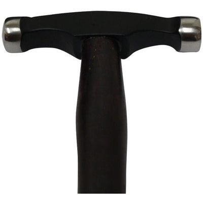 8-1/2 Inch Lightweight Jeweler's Texturing Hammer With Flat Side And Convex Stainless Steel Heads - PH601B - ToolUSA