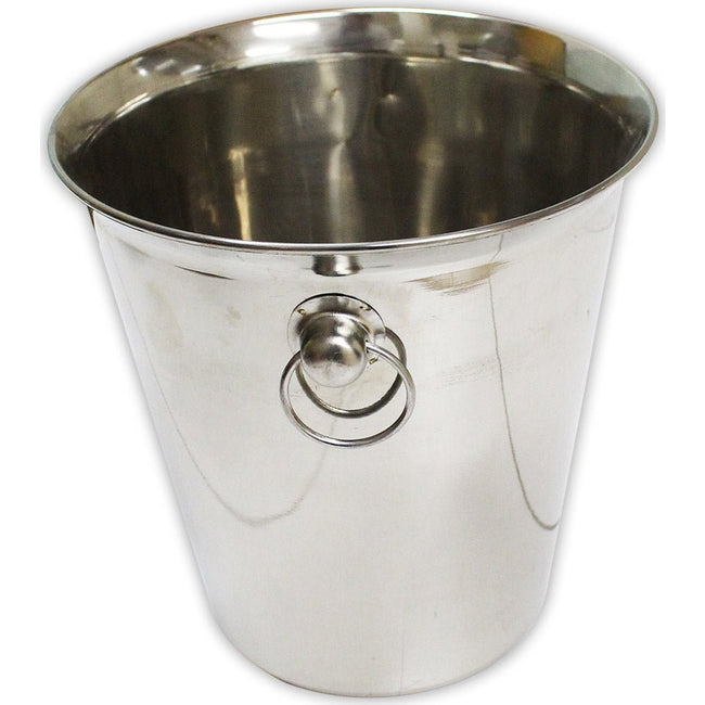 8-1/2 X 8-1/2 Inch Stainless Steel Ice Bucket With Rings On The Sides - U-81606 - ToolUSA