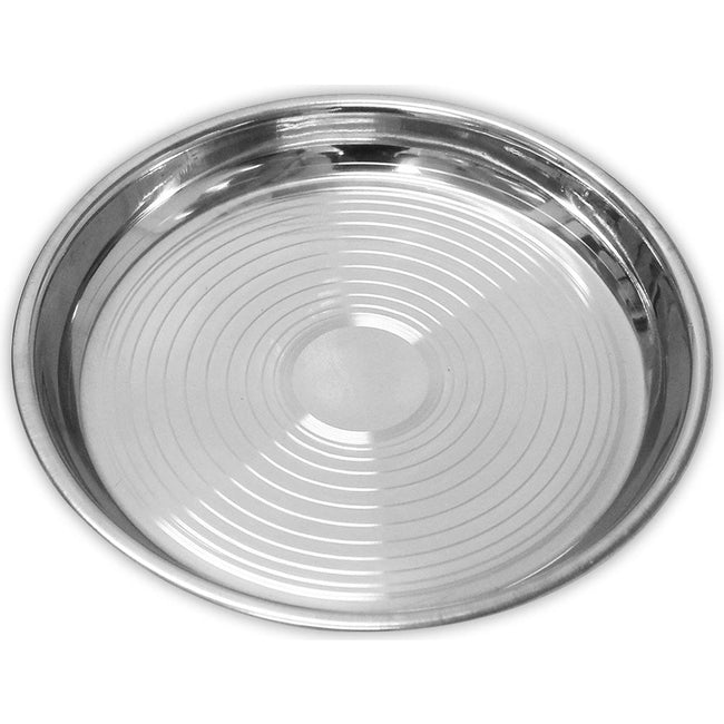 8 Inch Diameter Stainless Steel Plate With Circular Etched Design - U-19102 - ToolUSA