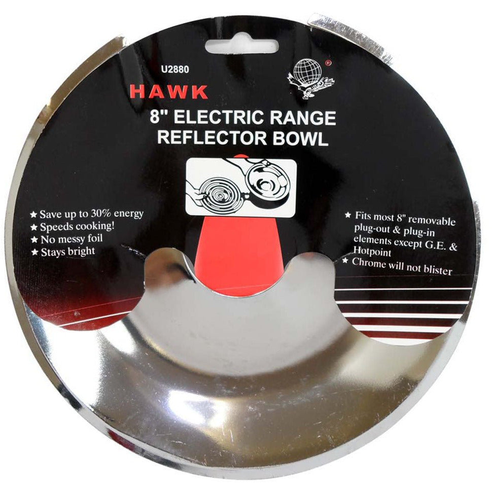 8 Inch Electric Range Chrome Reflector Bowl - U-02880 - ToolUSA