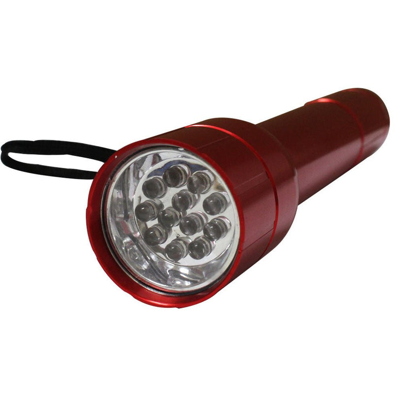 8 Inch Lightweight Aluminum Flashlight With 12 LEDs And Carrying Strap - FL12-LED-YH - ToolUSA