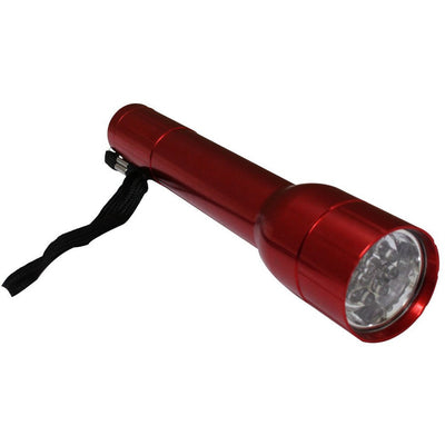 8 Inch Lightweight Aluminum Flashlight With 12 LEDs And Carrying Strap - FL12-LED-YH - ToolUSA