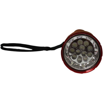 8 Inch Lightweight Aluminum Flashlight With 12 LEDs And Carrying Strap - FL12-LED-YH - ToolUSA