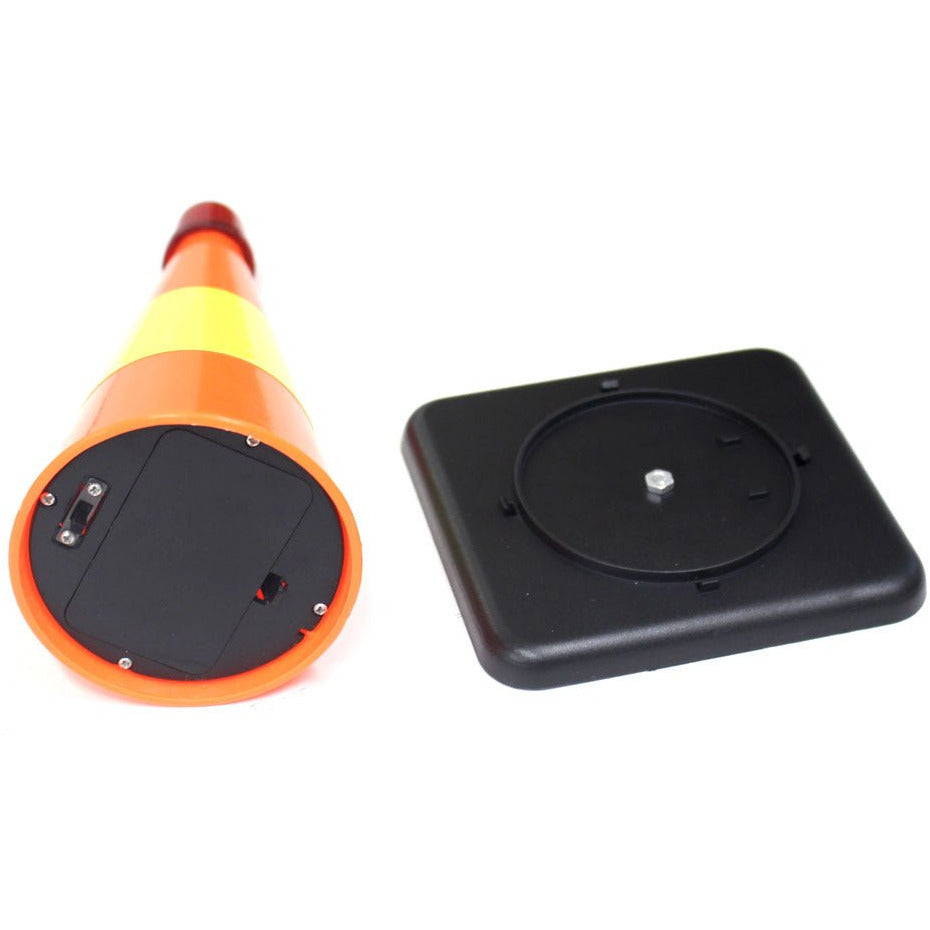 8 Inch Orange Safety Cone With Reflective Stip And Flashing Light - FL-87010 - ToolUSA