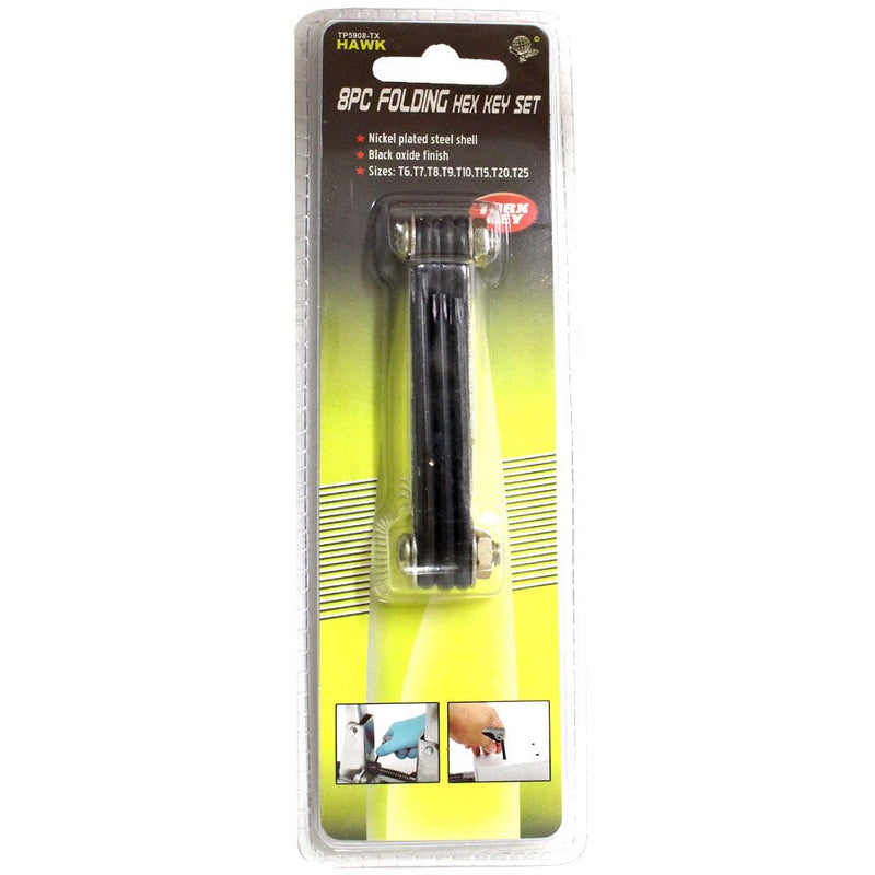 8 Piece Folding Hex Key Set (Pack of: 2) - TP-95908-Z02 - ToolUSA