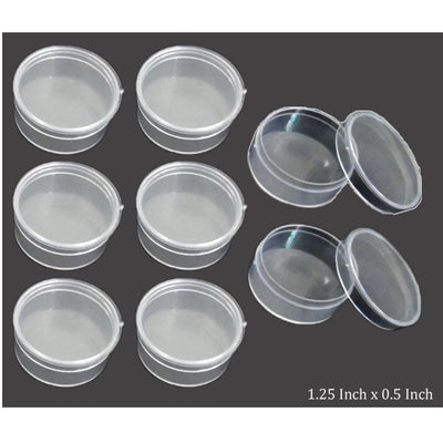8 Piece Set Round Clear Plastic Gem Jars (Pack of: 2) - TJ05-01336-Z02 - ToolUSA