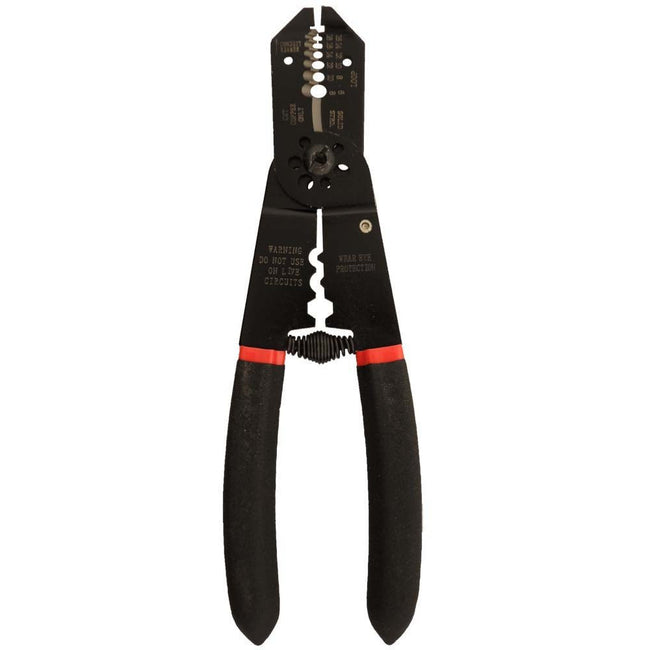 8" WIRE CRIMPING AND CUTTING TOOL WITH SIZE GAUGE & SPRING ACTION - TP-28482 - ToolUSA