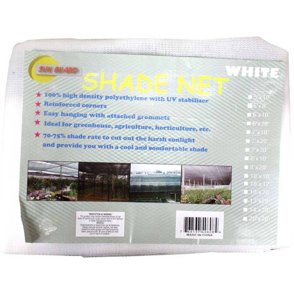 8 x 10 Foot White Sunshade Net (Pack of: 1) - TSW-40811 - ToolUSA