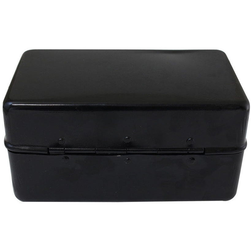 8 X 4-1/2 X 4 Inch Multi Purpose Black Metal Box With Hasp - UB3845-4BK - ToolUSA