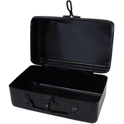 8 X 4-1/2 X 4 Inch Multi Purpose Black Metal Box With Hasp - UB3845-4BK - ToolUSA