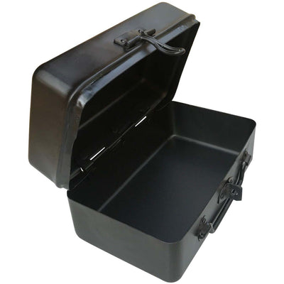 8 X 4-1/2 X 4 Inch Multi Purpose Black Metal Box With Hasp - UB3845-4BK - ToolUSA