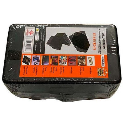 8 X 4-1/2 X 4 Inch Multi Purpose Black Metal Box With Hasp - UB3845-4BK - ToolUSA