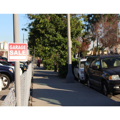 8 X 9 Inch, "Garage Sale" Sign In Bright Red And White (Pack of: 2) - SG-GARGE-YX-Z02 - ToolUSA
