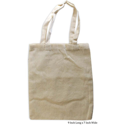 9 Inch Long Tote Bag, Natural Cotton (Pack of: 2) - AB-70010-Z02 - ToolUSA