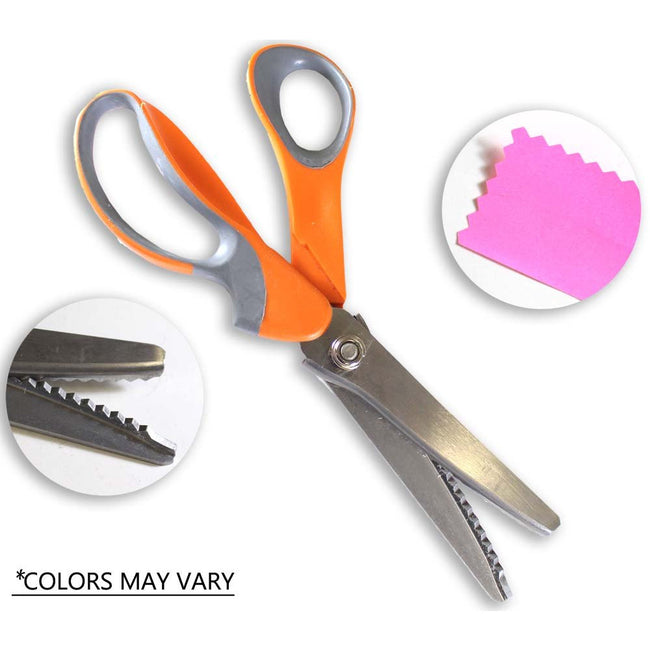 9-Inch Pinking Shears (Color May Vary) - SC51800-YZ - ToolUSA