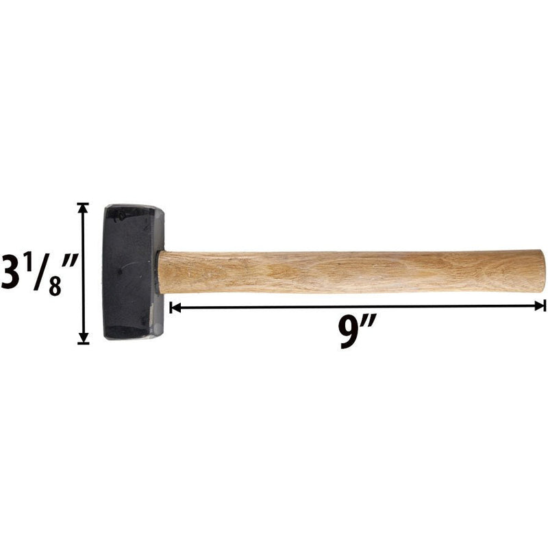 9 Inch Square Head Heavy Hammer with Wooden Handle - PH-00475 - ToolUSA