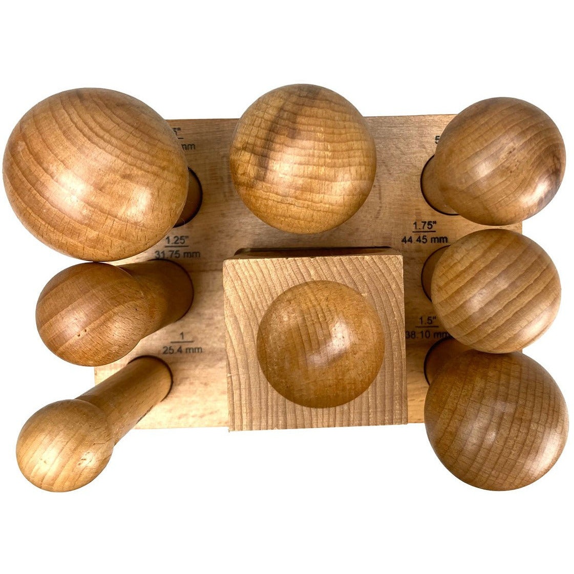 9 Pcs. Wooden Dapping Punch Set - ToolUSA