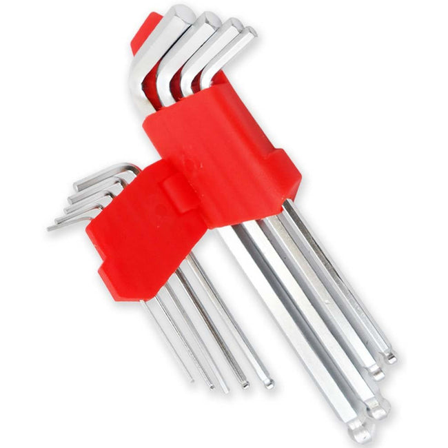 9 Piece Hex Key Set with Ball Ends - TP-86109 - ToolUSA