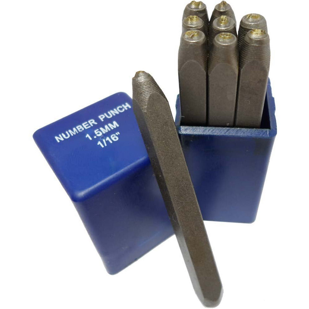 9 Piece Number Punch Set - ToolUSA