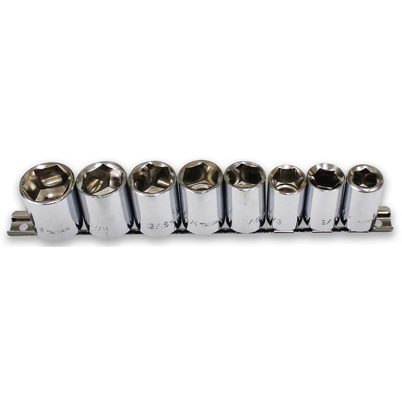 9 Piece Shallow Socket Set - TU-FR-8264 - ToolUSA