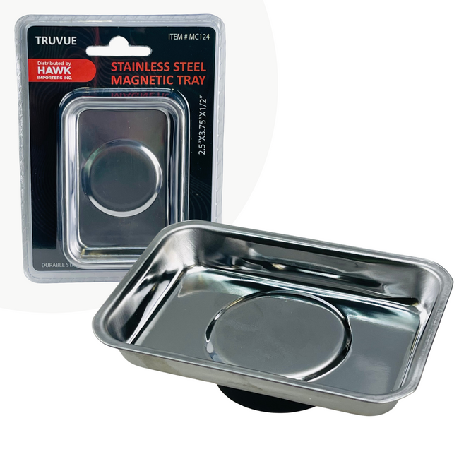 Small Rectangular Stainless Steel Magnetic Tray - MC-17466 - ToolUSA