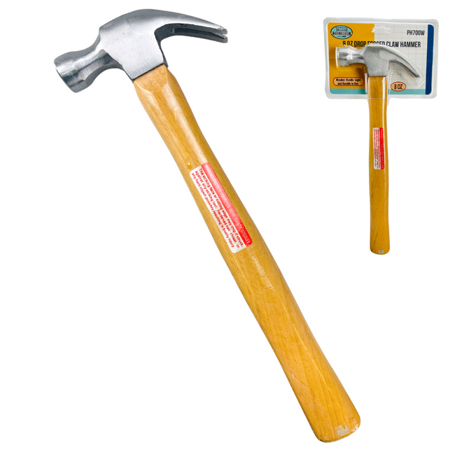 8 Ounce Claw Hammer with Wooden Handle  - PH-60700