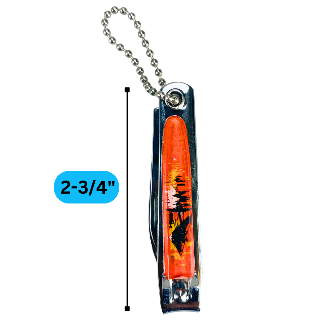 2.5" Stainless Steel Nail Clipper Bottle Opener, Knife with Key Chain (Pack of: 2) - CARE-00004-Z02
