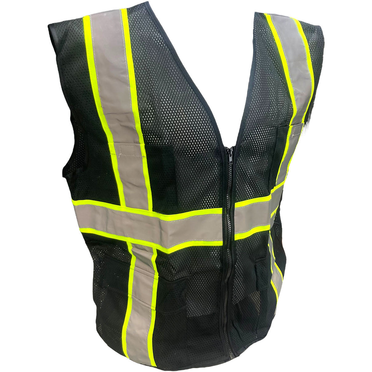 Black High Visibility Safety Vest, XL - SW15-BKA-XL - ToolUSA