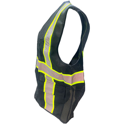 Black High Visibility Safety Vest, XL - SW15-BKA-XL - ToolUSA