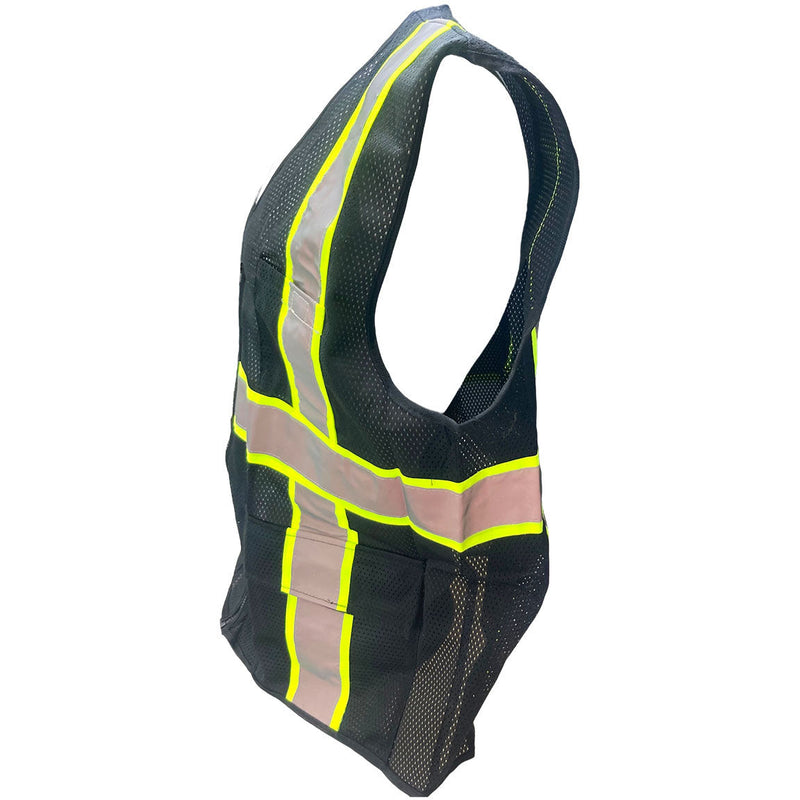 Black High Visibility Safety Vest, XL - SW15-BKA-XL - ToolUSA
