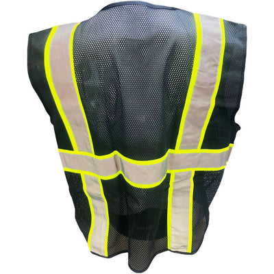 Black High Visibility Safety Vest, XL - SW15-BKA-XL - ToolUSA